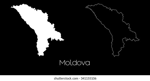 A Map of the country of Moldova
