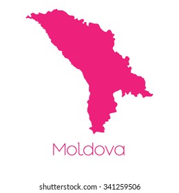 A Map of the country of Moldova