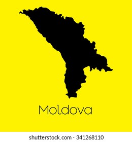 A Map of the country of Moldova