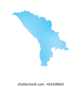 A Map of the country of Moldova