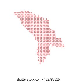A Map of the country of Moldova