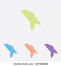 A Map of the country of Moldova
