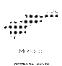 A Map of the country of Monaco