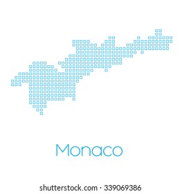 A Map of the country of Monaco