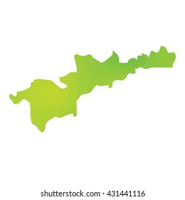 A Map of the country of Monaco