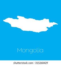 A Map of the country of Mongolia