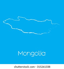 A Map of the country of Mongolia