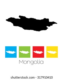 A Map of the country of Mongolia