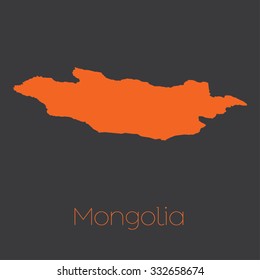 A Map of the country of Mongolia
