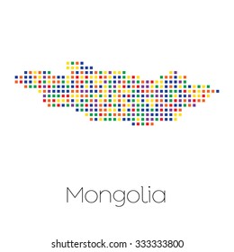 A Map of the country of Mongolia