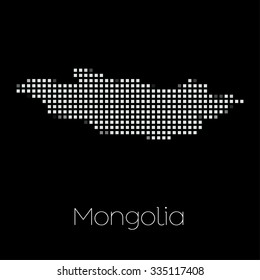 A Map of the country of Mongolia