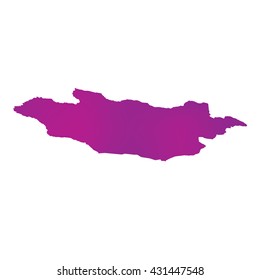 A Map of the country of Mongolia