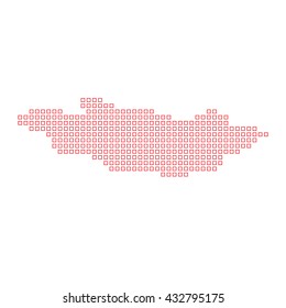 A Map of the country of Mongolia