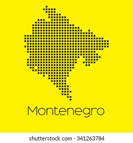 A Map of the country of Montenegro