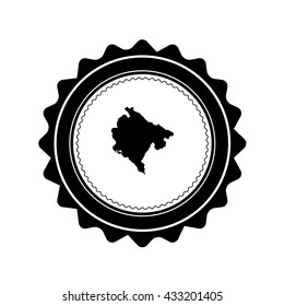 A Map of the country of Montenegro