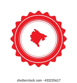 A Map of the country of Montenegro