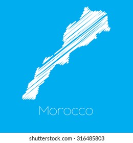 A Map of the country of Morocco