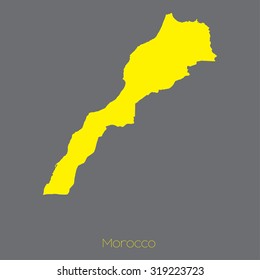 A Map of the country of Morocco