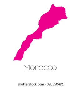 A Map of the country of Morocco