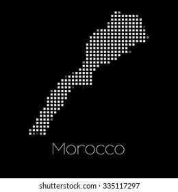 A Map of the country of Morocco