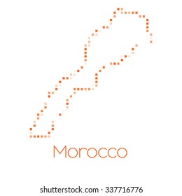 A Map of the country of Morocco