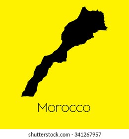 A Map of the country of Morocco