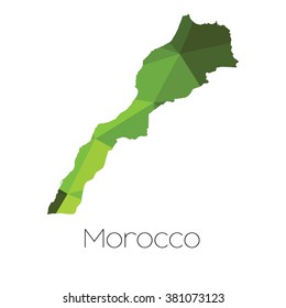 A Map of the country of Morocco