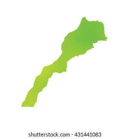 A Map of the country of Morocco