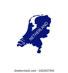 map country netherland template design illustration