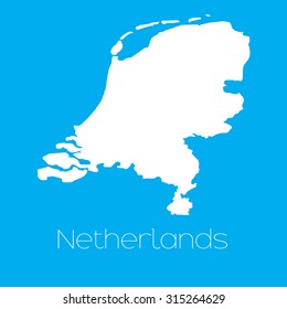 A Map of the country of Netherlands