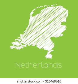 A Map of the country of Netherlands
