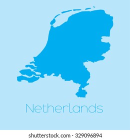 A Map of the country of Netherlands