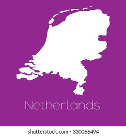 A Map of the country of Netherlands