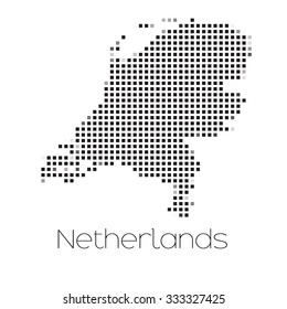 A Map of the country of Netherlands
