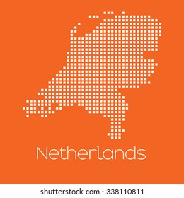 A Map of the country of Netherlands