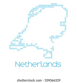 A Map of the country of Netherlands