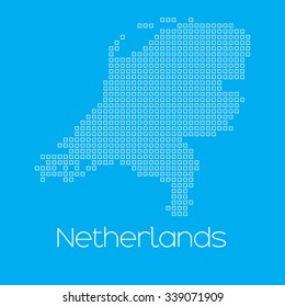 A Map of the country of Netherlands