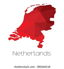 A Map of the country of Netherlands