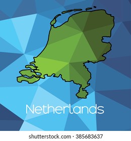 A Map of the country of Netherlands