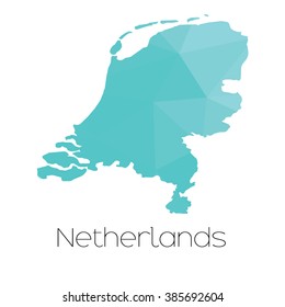 A Map of the country of Netherlands