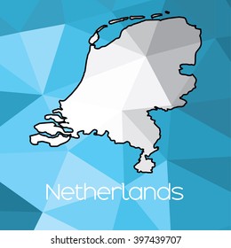 A Map of the country of Netherlands