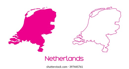 A Map of the country of Netherlands