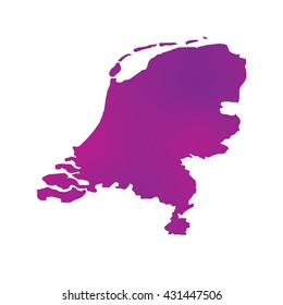 A Map of the country of Netherlands