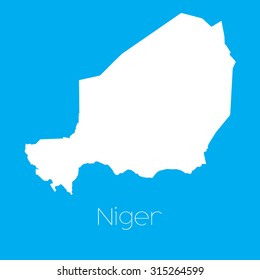 A Map of the country of Niger