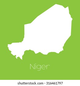 A Map of the country of Niger