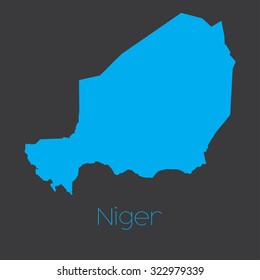 A Map of the country of Niger