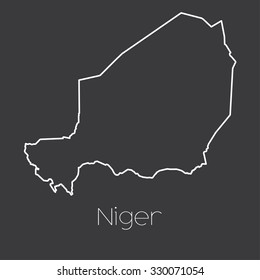 A Map of the country of Niger