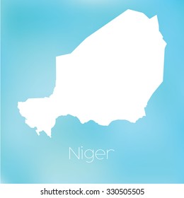 A Map of the country of Niger