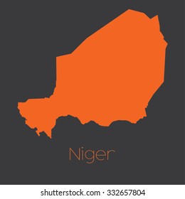 A Map of the country of Niger