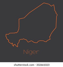 A Map of the country of Niger